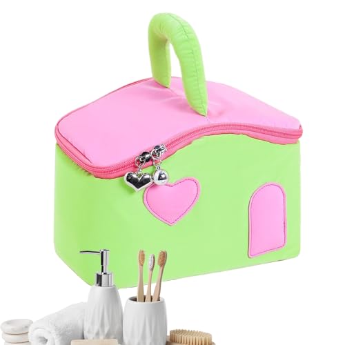 MFYOUPK Neceser de Viaje Portátil - Estuche Cosmético en Forma de Casa | Bolso De Maquillaje De Gran Capacidad para Viaje Gimnasio Baño Viajes De Negocios Desplazamientos Ducha
