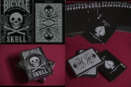 Silver Skull Metallic by Gamblers Warehouse - Bicycle