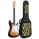 LETSROCK 39 Inch Electric Guitar Bag Case 0.38 inch Thick Padding with Neck Strap Adjustable Shoulde