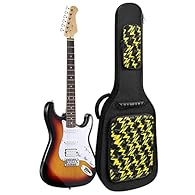 [Electric Guitar Gig Bag] Unique lightning shape design makes this electric guitar gig bag outstanding from ordinary gig bags. Electric guitar gig bag is made of durable water-resistant, 0.38 inch padded and smooth soft lining fabric. [Electric Guita...