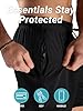 Arcweg Men's Swim Trunks Mens Swimming Shorts with Compression Liner Quick Dry Stretchy 2 in 1 Board Shorts with Zipper Pockets Black M (UK) #3