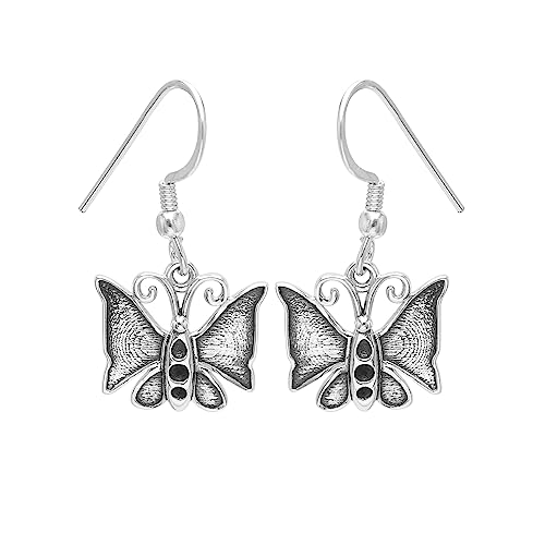 Boucles d'oreilles papillon anti-allergie en argent sterling pour oreilles sensibles