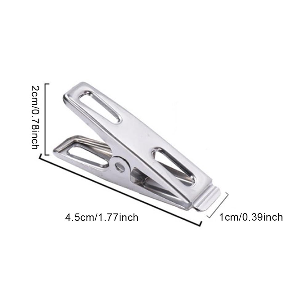 Wäscheklammern, Edelstahl-Wäscheklammern, 40 Stück, Edelstahl-Clips, Kleidung, Fotopapier, Wäscheklammern, Wäscheklammern
