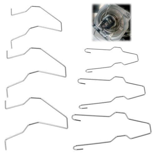 Clip a Molla di Fissaggio della Lampadina 6 per Fissaggio Lampadine Faro, Compatibili con H1, H3, H4, H7 - Kit di Ricambio Durevole e di Alta Qualità per Faro Anabbagliante e Abbagliante