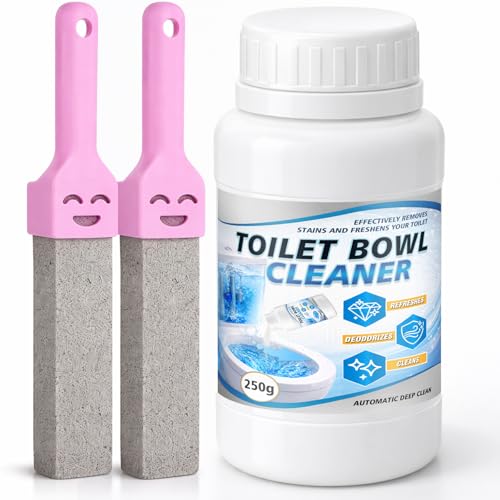 Toilet Pumice Stone Cleaner Toilet Bowl Stain Remover Tool for Limescale Hard Water Stain Remover Toilet Ring Remover Bathroom Descaler Cleaning Stone for Calcium (White)