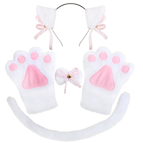 Hip Mall Cat Cosplay Anime Fancy Costume Lolita Gothic Set Paw Ear Bow Tie