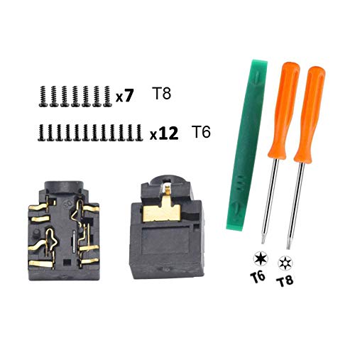 Onyehn 2-pack Replacement Headphone Jack Plug Port 3.5mm Headset Connector Port Socket