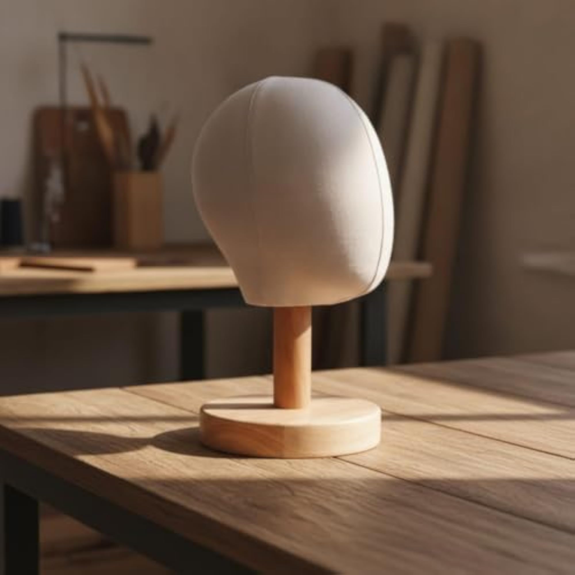 Tabletop Head Stand for Milliners and Salons