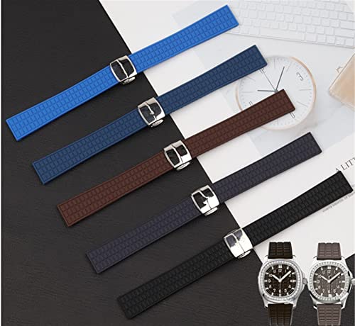 Bracelet montre 19mm caoutchouc noir boucle pour montre Aquanaut 5067A 491PTK - 3