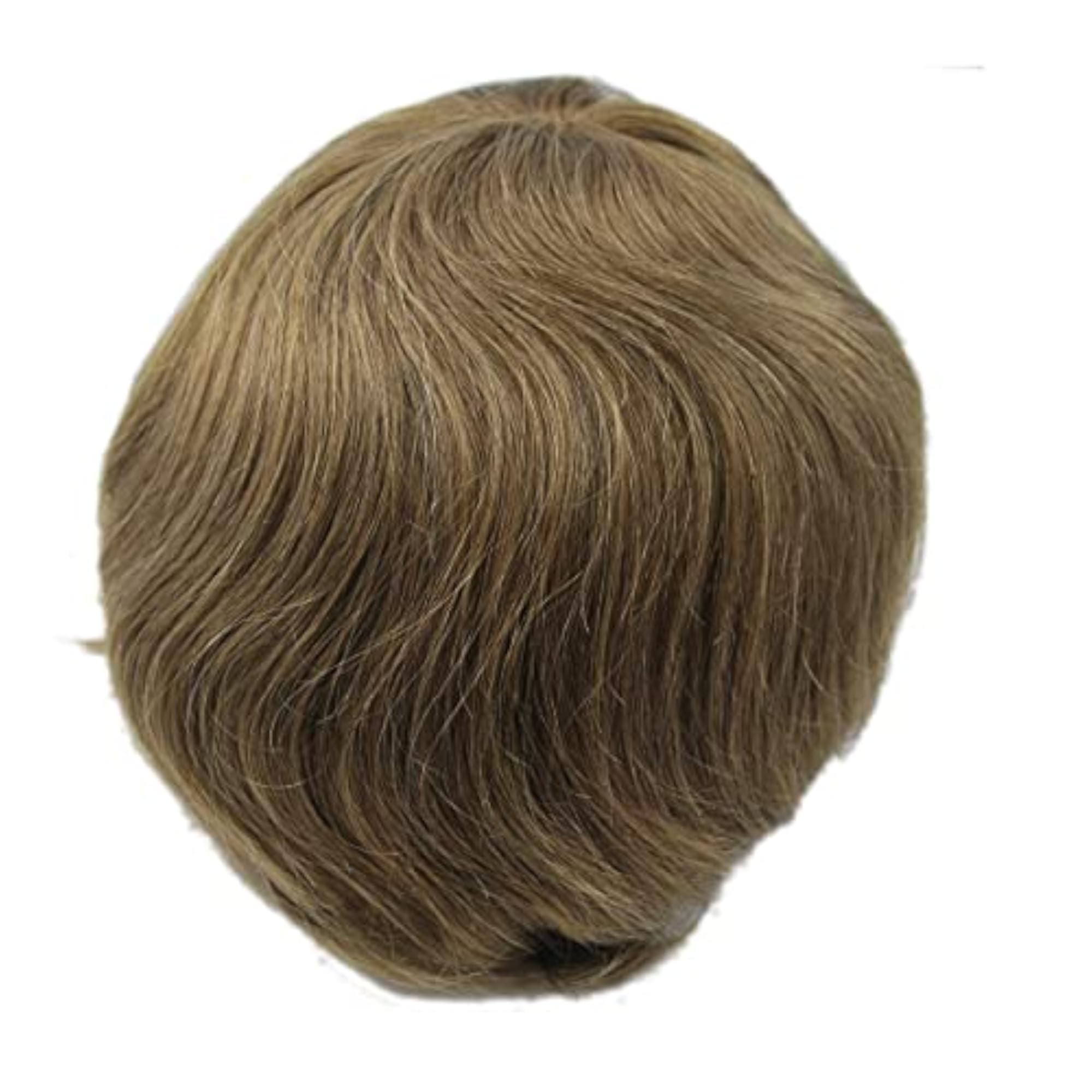Human Toupee Patch for Men, Light Brown System