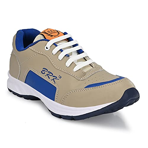 Image of BRK Footwear Men's Blue Running Sports Shoes | Lace-Up Lightweight Sneakers | Rubber Sole | Cushioned Gym Walking Casual Athletic Shoes for Men