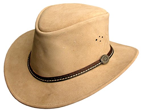 KAKADU Traders Suede Leather Hat New Mainlander 5H23 Black