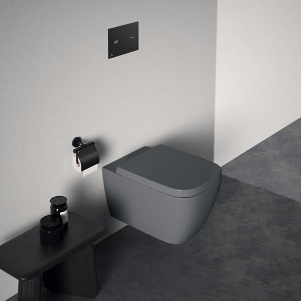 Inodoro suspendido gris brillo Ideal Standard i.life B con RimLS+ 3