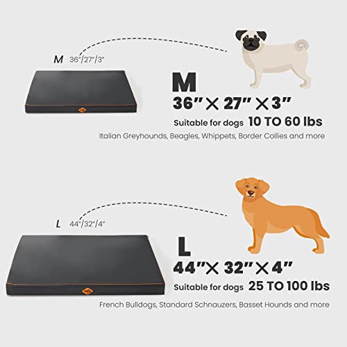Laifug Outdoor Waterproof Dog Bed For Small, Medium And Large Dogs - Dog Bed Washable, Jacket Fabric, Egg Orthopedic Foam Pet Dog Bed With Removable Durable Cover And Non-Slip Bottom #TOP1