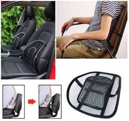 Car Seat Chair Massage Back Lumbar Support Mesh Ventilate Cushion Pad, Multicolour Car Seat Chair Massage Back Lumbar Support Mesh Ventilate Cushion Pad, Multicolour
