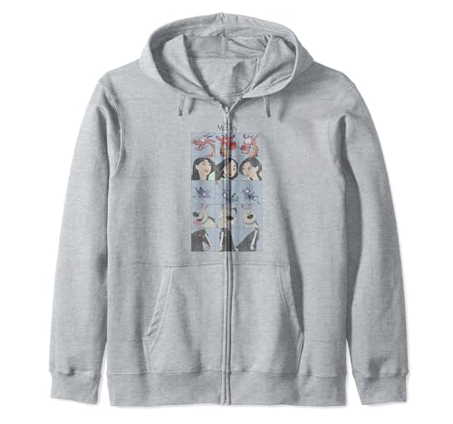 Sweat Mulan Disney à capuche imprimé portrait pour fan de pop culture