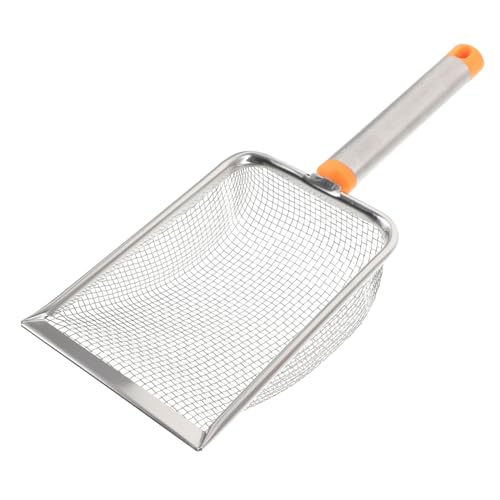 balacoo Stainless Steel Cat Litter Scoop Mesh Shovel for Pet Waste Large Wide Mouth for Easy Cleaning Non-Slip Handle Sturdy Easy to Clean