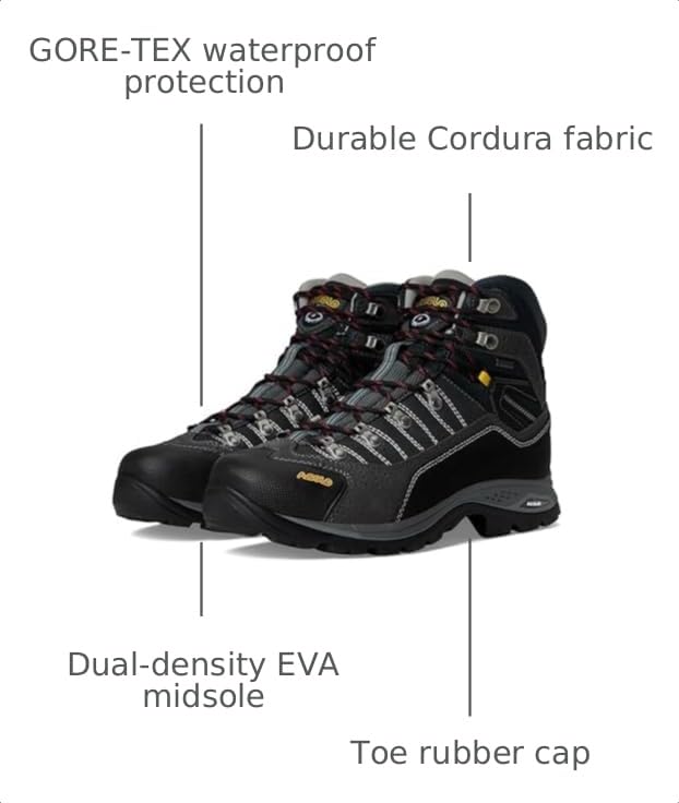Image of ASOLO Men's DRIFTER I EVO GV Water-Resistant mm 1.6-1.8 mm Suede Cordura Cushioned High Ankle Hiking Boots | Rubber Cap