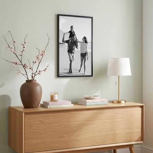 Image of Americanflat 12x24 Picture Frame with Polished Plexiglass - Streamline Collection - Thin Border Picture Frame for Wall Display - Hanging Hardware Included - Black