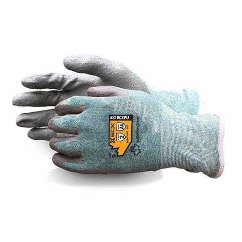Superior Glove S18CXPU-12 Emerald CX S18CXPU/12 Cut-Resistant Gloves, 3XL, Polyurethane Palm, Seamless Knit, para-Aramid/Wire-Core