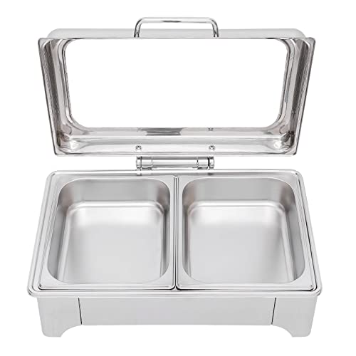 Stainless Steel Roll Top Catering Food Warmer, Chafing Dishes for Buffet Set, with Cover, in Kitchen & Dining Chafing Dishes for Weddings/Parties/Banquets Events of Dishes Such As Appetizers, Dinners