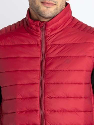Image of Status Quo Mens Quilted High Neck Sleeveless Jacket