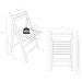 Casual Home Wooden Folding Chairs 2-Pcs Set - White