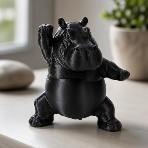 黒いカバの置物 Amazon.co.jp: ヨガカバの像 キュート 不器用な巨匠カバ 樹脂製 置物