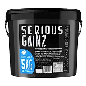 The Bulk Protein Company, SERIOUS Gainz – Whey Protein Powder – Weight Gain, Mass Gainer – 30g Protein Powders (Cookie & Cream, 5kg)