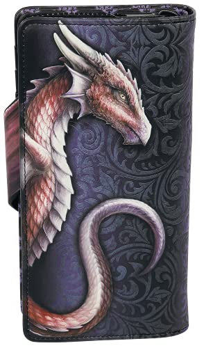 Nemesis Now Gold Dragon Embossed Purse, Take Flight Collection, Elegant Baroque Pattern Wallet, Card and Coin Slots, 18.5cm3