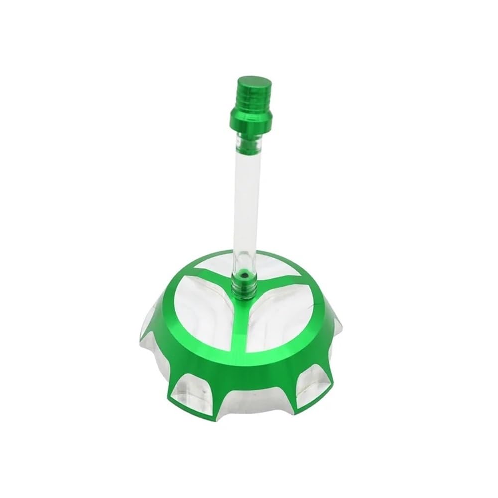 Válvula Tapa Tanque Motocicleta Accesorios para Motocicletas, Tapa De Tanque Gasolina Y Combustible con Manguera para ATV, Motocross, Ventilación(Green)
