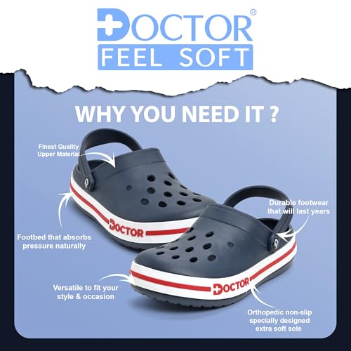 Image of Men Clogs with Back Strap | Lightweight Comfort Footwear | Cushioned EVA Sole | Anti-Slip Everyday Wear Clogs for Indoor, Outdoor, Work & Casual Use