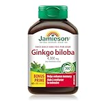 Jamieson Ginko Biloba 4,000 mg, Helps Enhance Cognitive Function, Improve Memory, and Supports Peripheral Circulation. Vegetarian, Gluten-Free, 90 Count