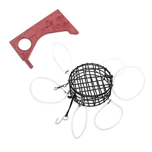 JEFFOS Durable Crab Snare Premium 6 Loop Weighted Crab Snare Trap Complete with Dungeness Crab Gauge