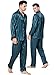 Mens Silk Satin Pajamas Set Sleepwear Loungewear Striped S~4XL Plus