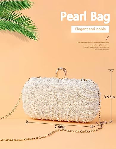 Image of Women's Evening Handbags Pearl Clutch Purse Beaded bag Bridal Clutch wedding Purse