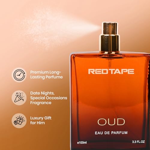 Image of Red Tape Oud Eau De Parfum for Men 100ml | Premium Long-Lasting Perfume | Fresh & Elegant Scent | Luxury Fragrance for Men | Ideal for Gifting | Best Gift for Him