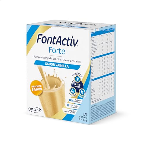FontActiv Forte Vainilla | 14 Sobres | Suplemento Nutricional con Fibra para Adultos - 0% Azúcares añadidos