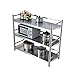 JRPQ 201 półka kuchenna ze stali nierdzewnej 3 warstwy półka do przechowywania oszczędność miejsca organizer kuchenny nie regulowany / srebrny / 70 x 35 cm