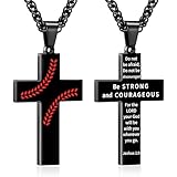 Zocomi Baseball Cross Necklace Gifts for Boys Men, First Communion Confirmation Religious Christian Jewelry Easter Basket Stuffers Essentials Graduation Ideas for Teen Teenage Kids Ages 8-12