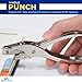 1InTheOffice Single Hole Punch, Heavy Duty Metal Hole Puncher for Paper, 1/4