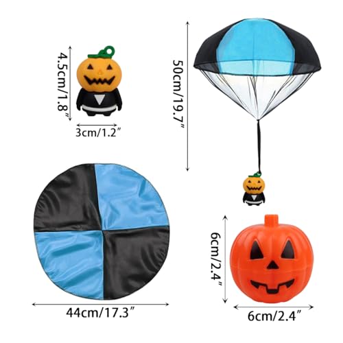 image for Pinkiwine 6 Pack Parachute Toys in Halloween Pumpkin Throwing Toy for 