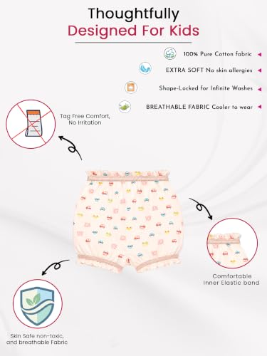 Image of BODYCARE Unisex Baby Trunks for Girls & Boys | Soft Cotton Innerwear Panty Set for Toddlers | Pack of 3| Comfortable & Stretchable Underwear (Colour Print May Very)