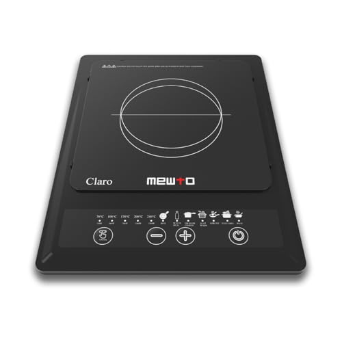Image of Claro From The House of Link 1200W Induction Cooktop | 7 Cooking Modes with Touch Control & Digital Display | Auto Pan Sensor | Auto Shut off for Safety | 1 Year Warranty