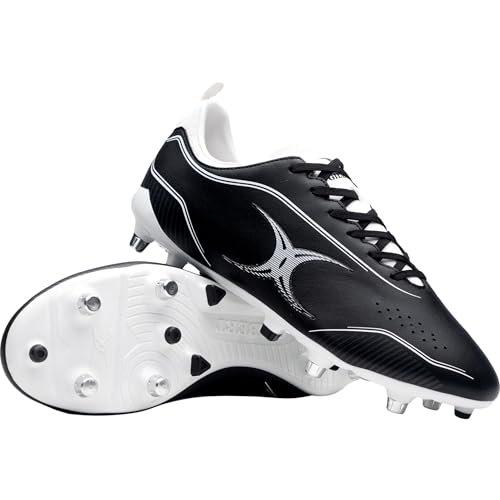 Gilbert Cage Torq 6S Rugby Boot - Black