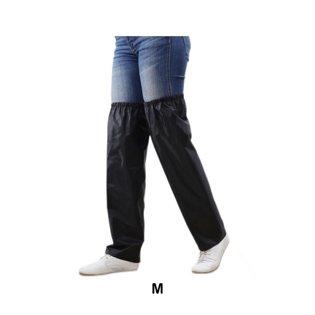 Breite Anwendungen Regenfeste Beinabdeckung Outdoor Sport und Arbeit Regendichte Beinschürze PVC wasserdichte Gamaschen Wandergamaschen, Schwarz