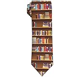 Wyayazh Library Bookshelf Neckties For Men Novelty Bookcase Neck Ties For Business Work Casual Wedding Party