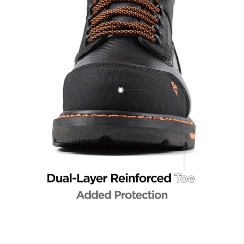 Image of SUREWAY 6in Waterproof Work Boots for Men, Leather, Soft /Composite Toe | Waterproof leather work boots with Goodyearwelt construction,EH protection,oil and slip-resistant outsole