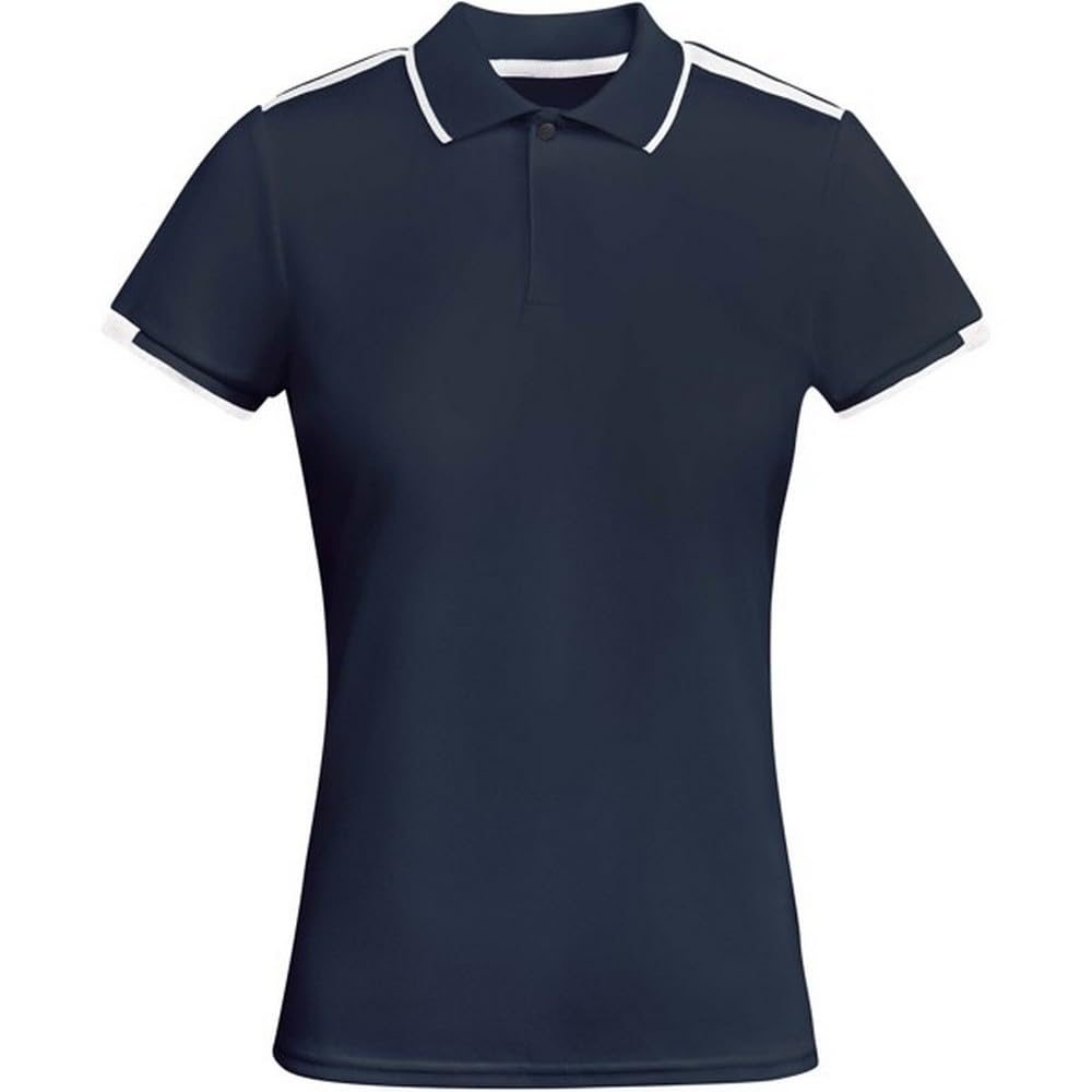 Roly Womens/Ladies Tamil Short-Sleeved Sports Polo Shirt (L) (Navy Blue/White)
