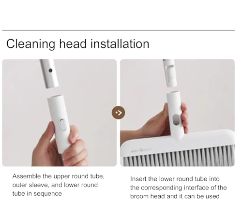 OYWEHECE Besen- und Kehrschaufel-Set für Zuhause, Besen und Kehrschaufel mit langem Griff, Kombination aus Kehrschaufel und langem Griff für drinnen und draußen, – Bild 4